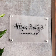 Frosted Acrylic Name Board – Minimal Home Sign Design