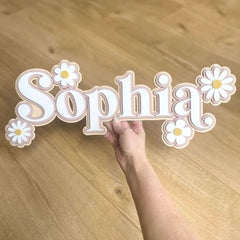 Custom WPC Sign Board for Home & Wedding – Name Plate with Floral Design