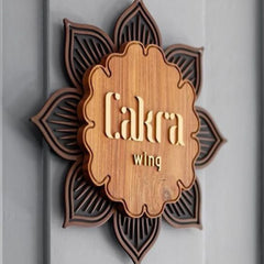 Spiritual Lotus Wooden Sign Board for Home Decor