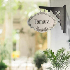 Vintage Hanging Name Board for Home Entrance