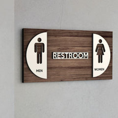 Wooden Sign Board – Dual Gender Acrylic Cutout Design