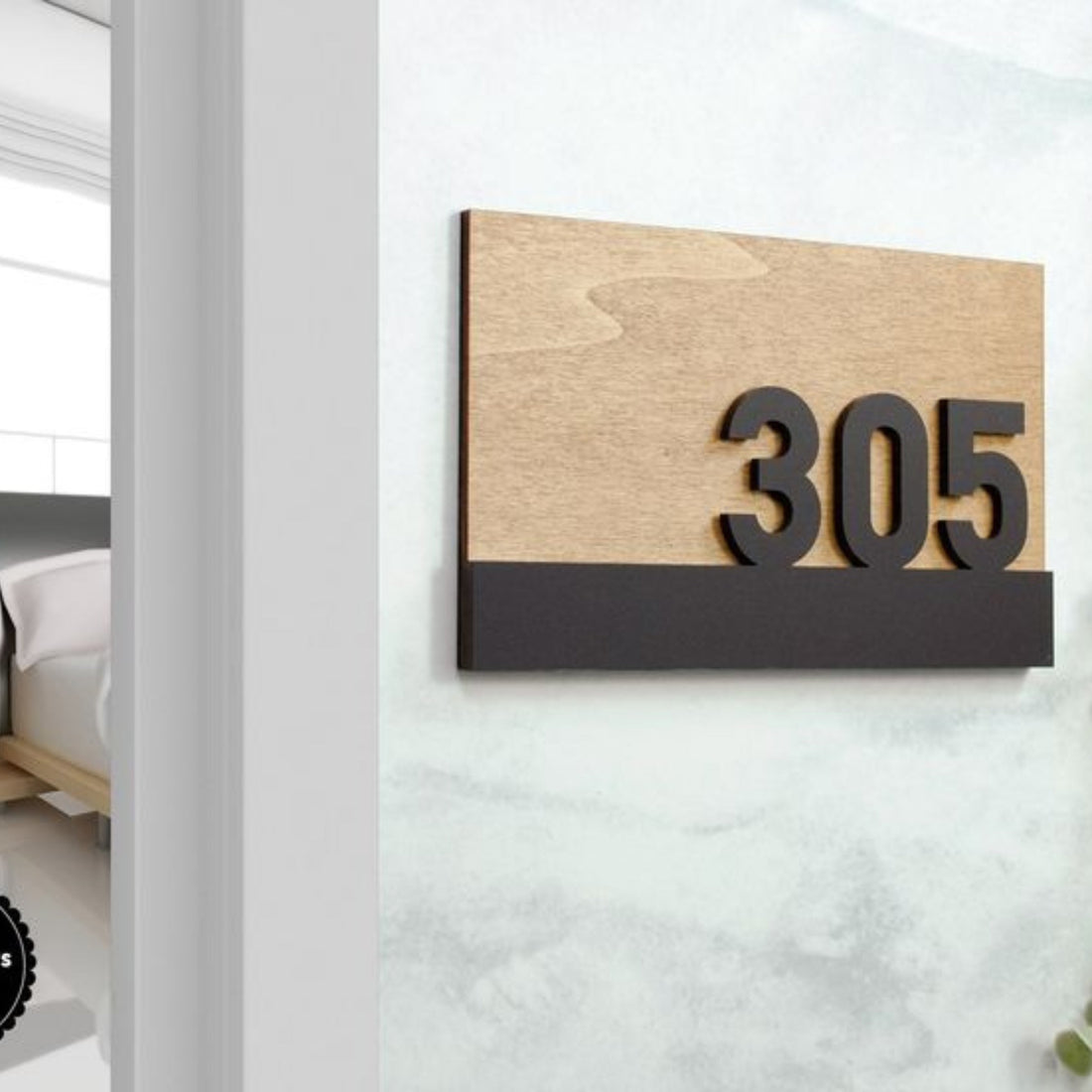 customized door number sign