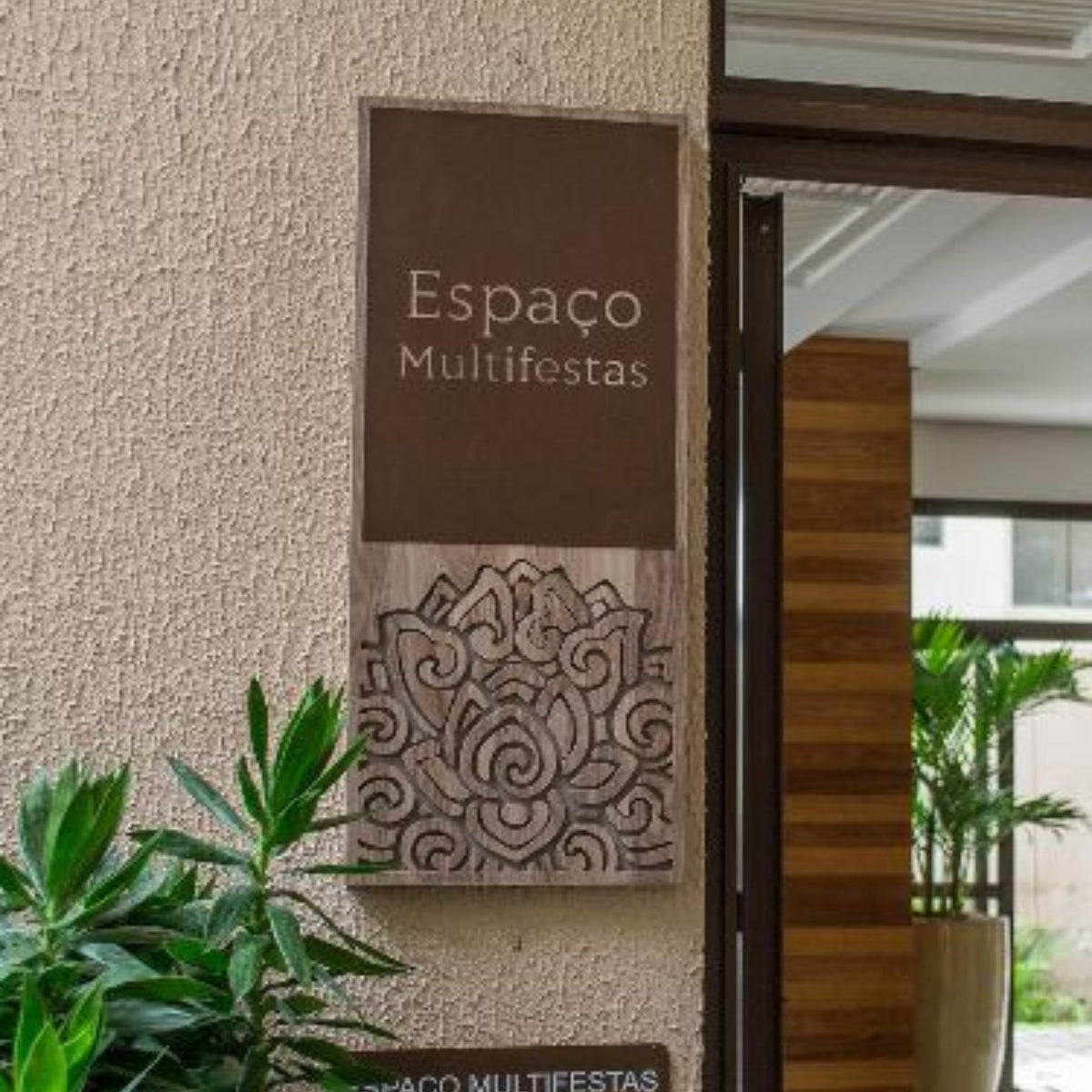 Contemporary Wood Engraved Sign Board for Modern Homes
