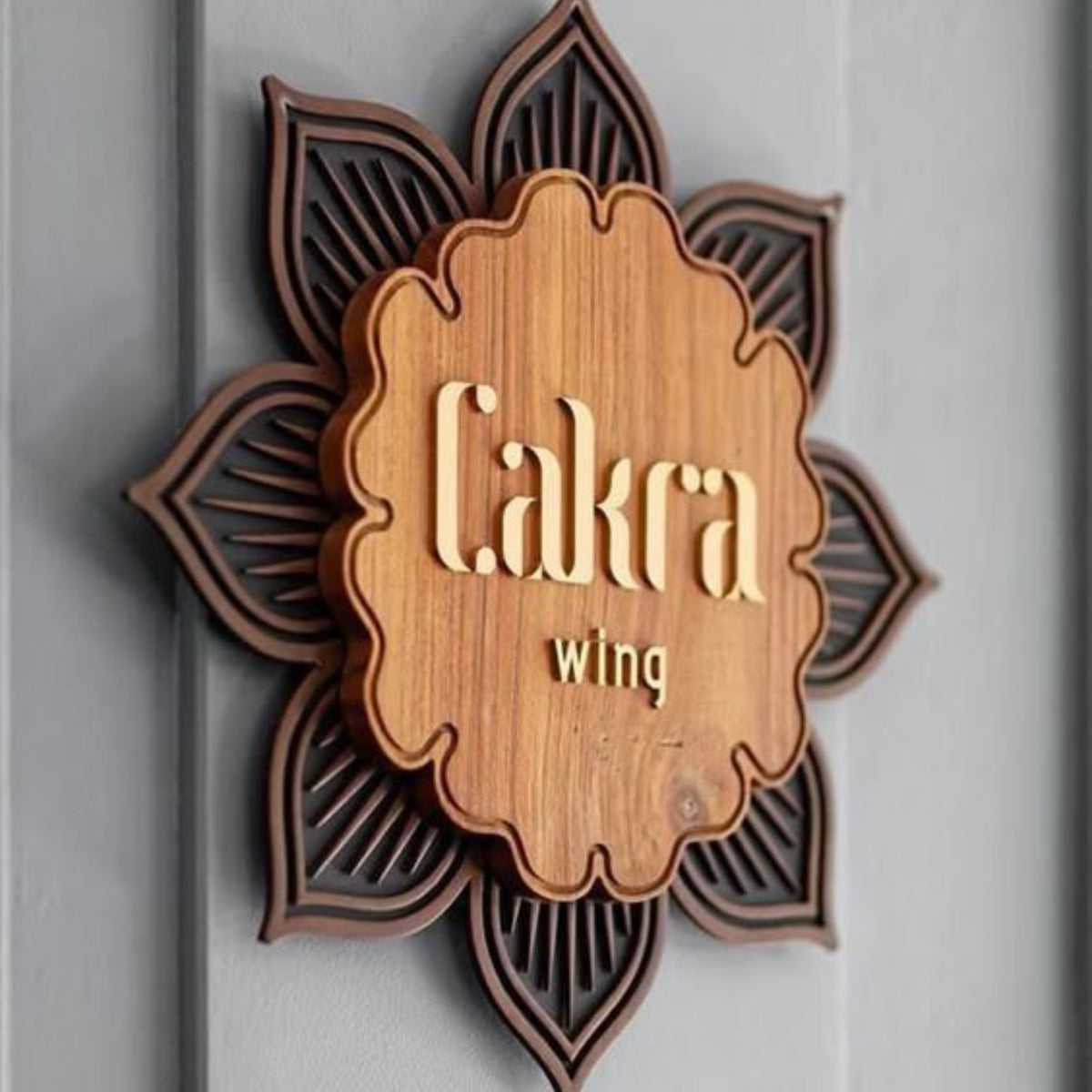 Spiritual Lotus Wooden Sign Board for Home Decor