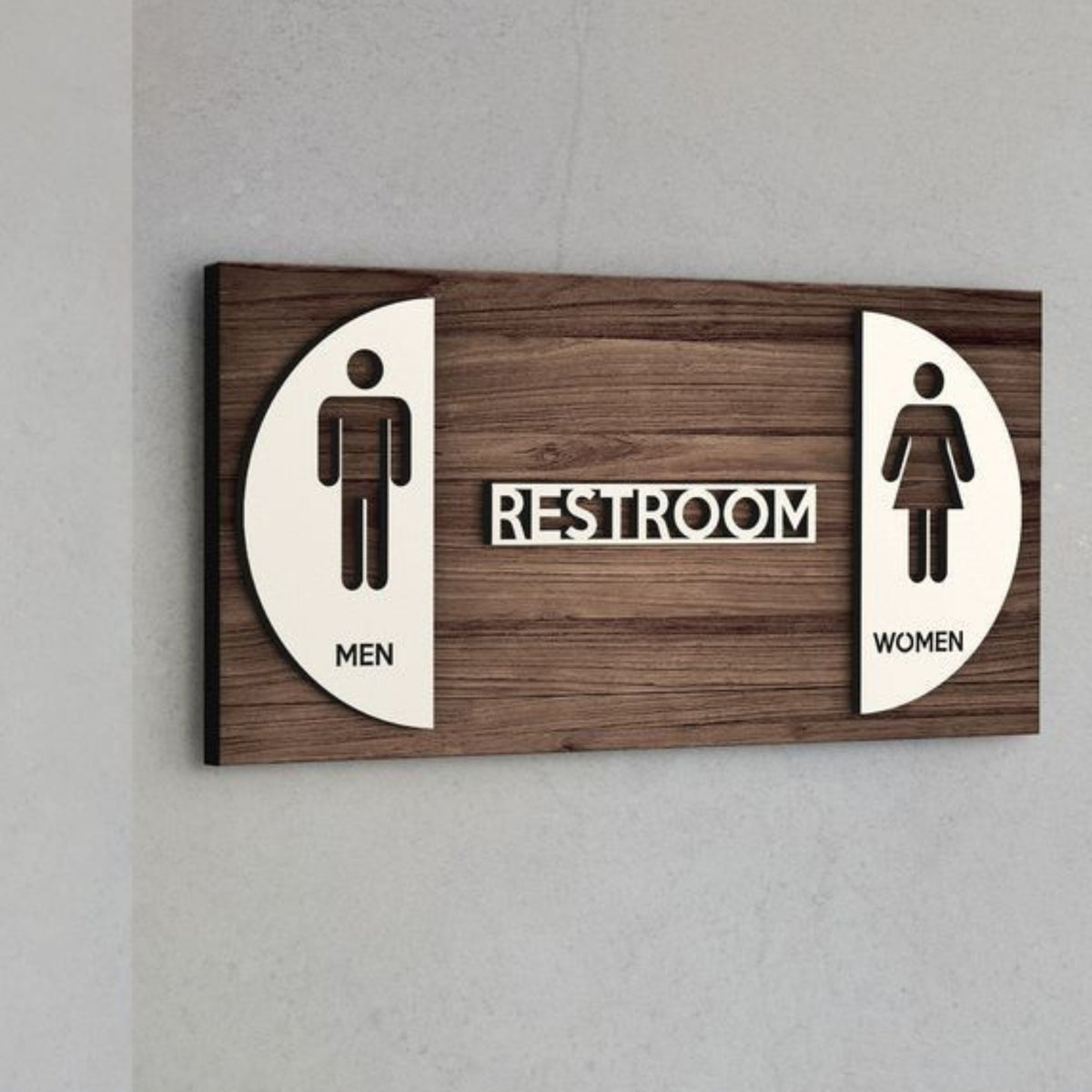 Wooden Sign Board – Dual Gender Acrylic Cutout Design